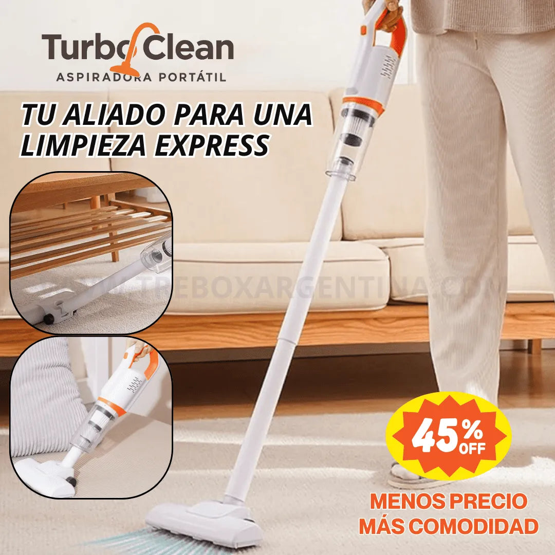 45% OFF 🎁 | TurboClean Aspiradora Portátil Extendible 3 en 1: La limpieza rápida que tu día necesita