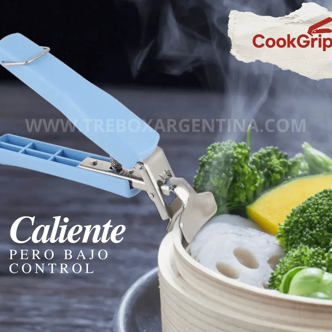 PROMO 3X1 🎁 Pinza antideslizante de silicona CookGrip🧑🏻‍🍳: Agarrá cualquier cosa caliente sin problemas!
