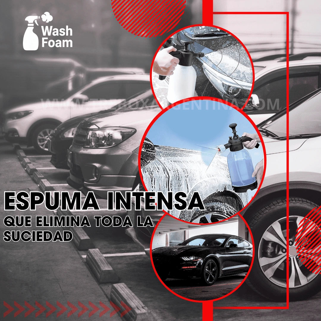 COMBO 2X1 🎁 WashFoam Pulverizador de Espuma: La suciedad más dura se va en segundos