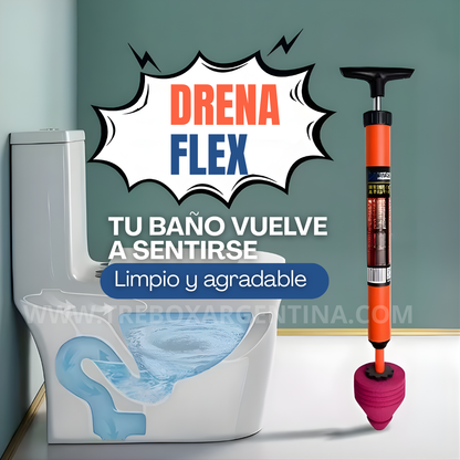 40% OFF | DrenaFlex Bomba destapa cañerías:Tu aliado para mantener tu baño libres de obstrucciones