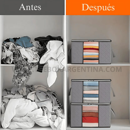 OFERTA PRE VERANO 3X1 |  FoldBox™ Organizador XL: Guardá tus frazadas sin que se arruinen hasta el próximo invierno