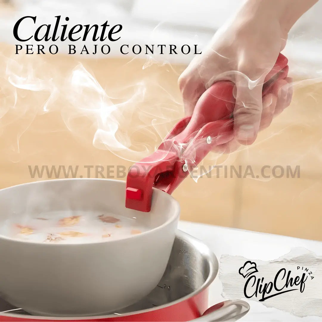 PROMO 3X1 🎁 Pinza antideslizante de silicona Clipchef🧑🏻‍🍳: Agarrá cualquier cosa caliente sin problemas!
