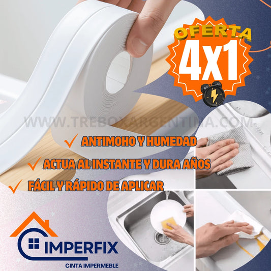 PROTECCIÓN TOTAL 4X1🎁 | Cinta Impermeable ImperFix: Sellado inmediato contra humedad, moho y filtraciones
