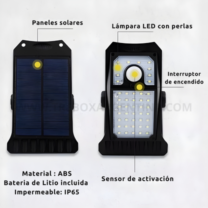40% OFF🎁 | SolarClip Lampara Luz Led Con Panel Solar: Iluminá cualquier rincón sin cables ni enchufes