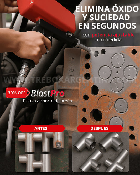 OFERTA FLASH⚡️ 30% OFF | BlastPro: Pistola a chorro de areña: ¡Dile adiós al óxido y a la suciedad al instante!