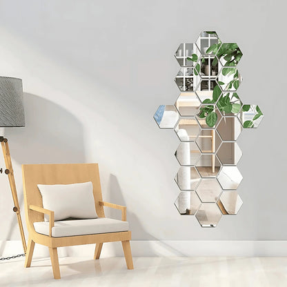 HEXAHOM™ Espejos Adhesivos  Decorativos SetX10 - PROMO 2X1 ¡Llevate 2 Set Paga 1!