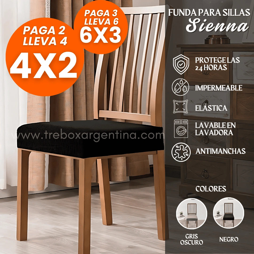Funda protectora de sillas SIENNA | ¡Sillas como NUEVAS al INSTANTE!