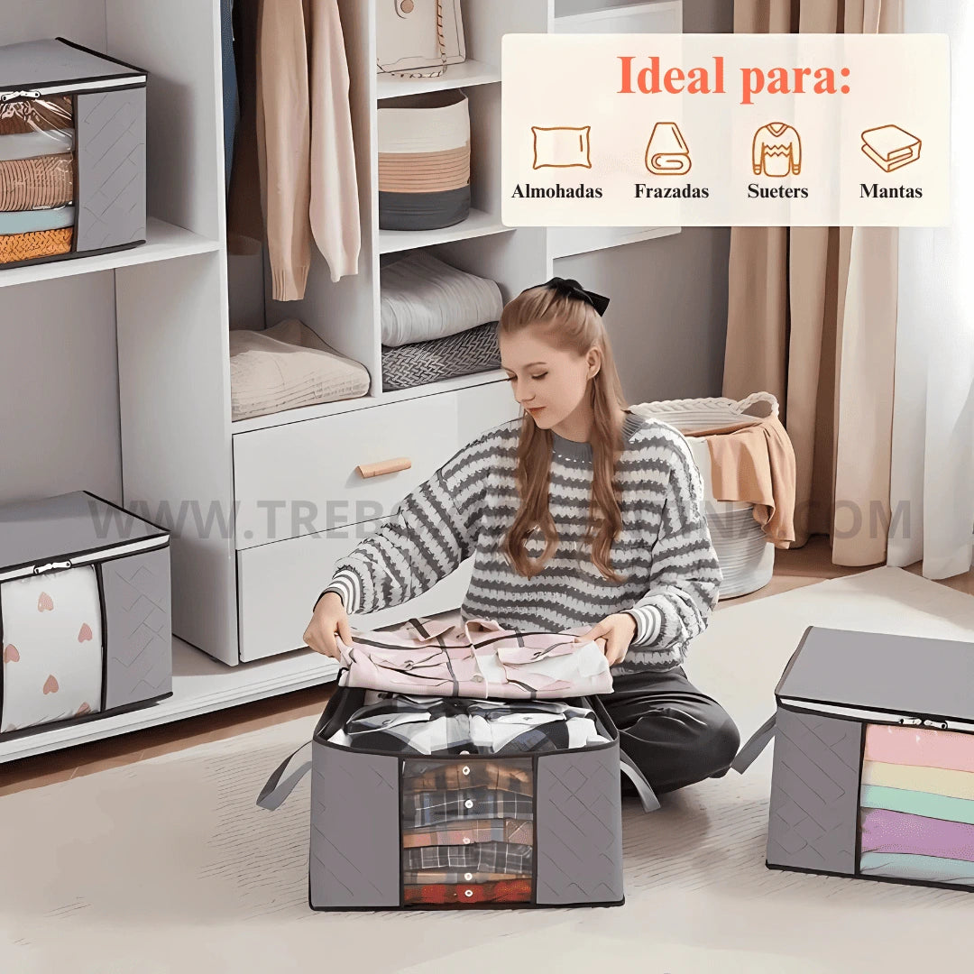 OFERTA PRE VERANO 3X1 |  FoldBox™ Organizador XL: Guardá tus frazadas sin que se arruinen hasta el próximo invierno