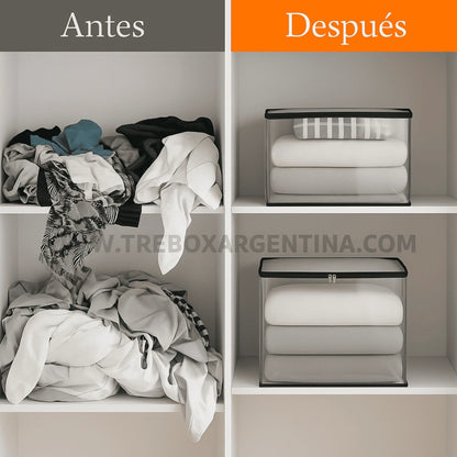 OFERTA PRE VERANO 3X1 |  HomeBox™ Organizador XL: Guardá tus frazadas sin que se arruinen hasta el próximo invierno