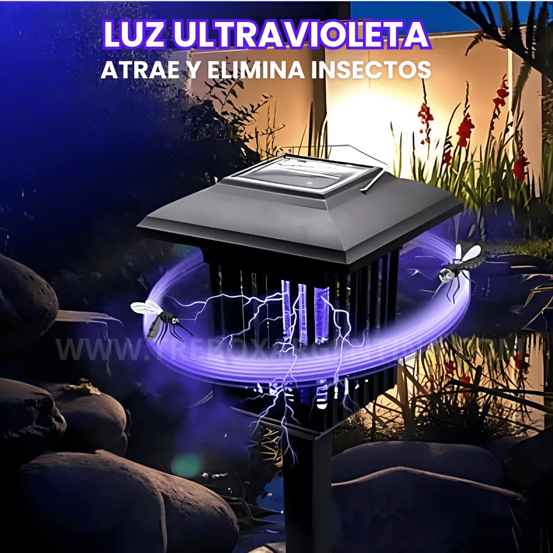 SolarKiller Lámpara solar antimosquitos 3 en 1 : Iluminá, protegé y olvidate de los mosquitos