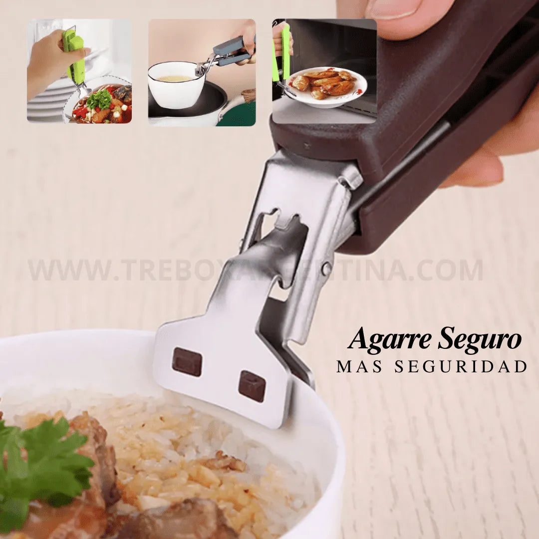 PROMO 3X1 🎁 Pinza antideslizante de silicona CookGrip🧑🏻‍🍳: Agarrá cualquier cosa caliente sin problemas!