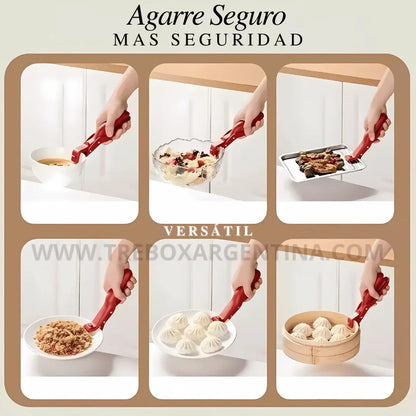 PROMO 3X1 🎁 Pinza antideslizante de silicona Clipchef🧑🏻‍🍳: Agarrá cualquier cosa caliente sin problemas!
