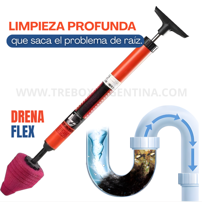 40% OFF | DrenaFlex Bomba destapa cañerías:Tu aliado para mantener tu baño libres de obstrucciones