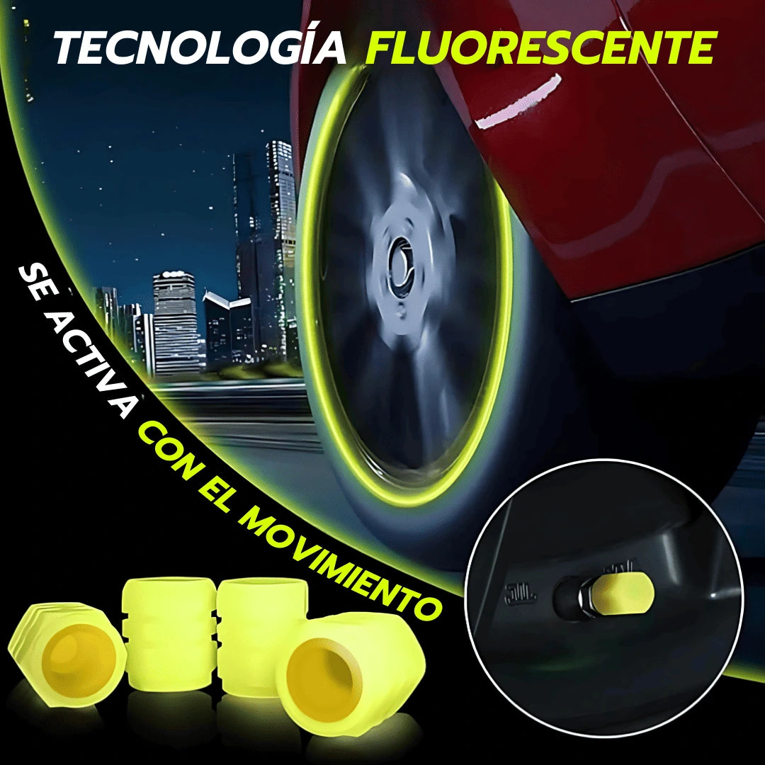 NEO X | Tapa de Válvula Fluorescente - Seguridad y Estilo en un Solo Producto