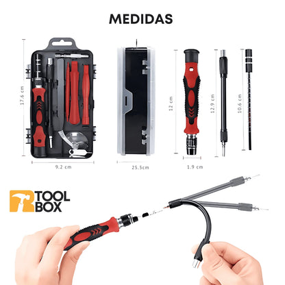 ToolBox™ | Set destornilladores Magnéticos para Arreglos de Precisión 115 En 1