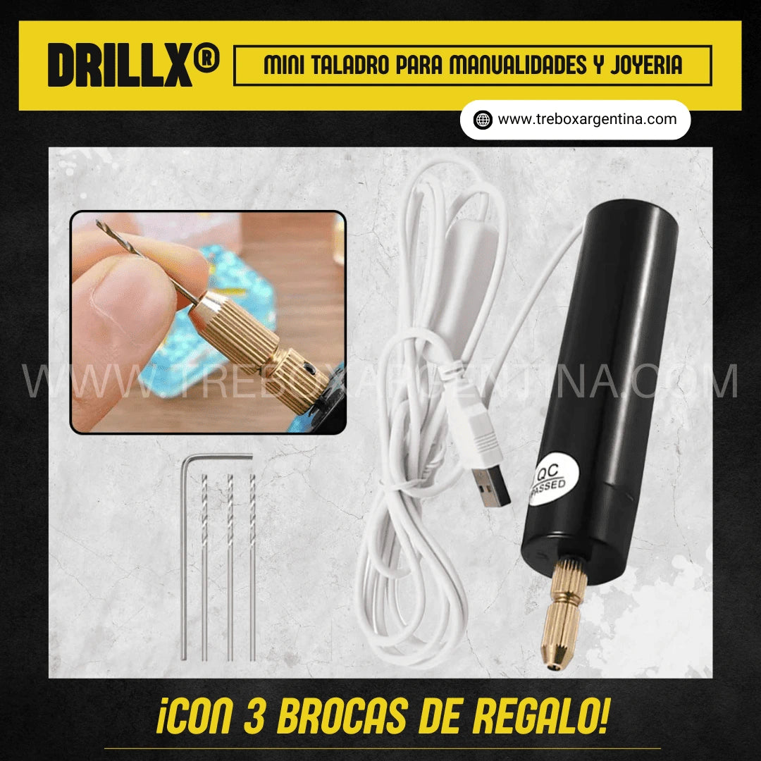 DrillX® | Mini taladro de alta precisión para manualidades y joyería