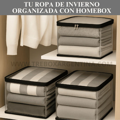OFERTA PRE VERANO 3X1 |  HomeBox™ Organizador XL: Guardá tus frazadas sin que se arruinen hasta el próximo invierno