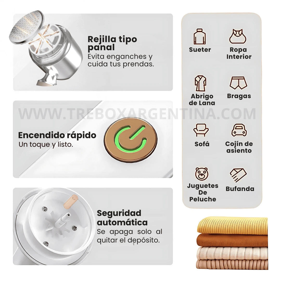 OFERTA 40% OFF🎁 | Lintix Pro Quita Pelusas Recargable: Tu ropa libre de pelusas