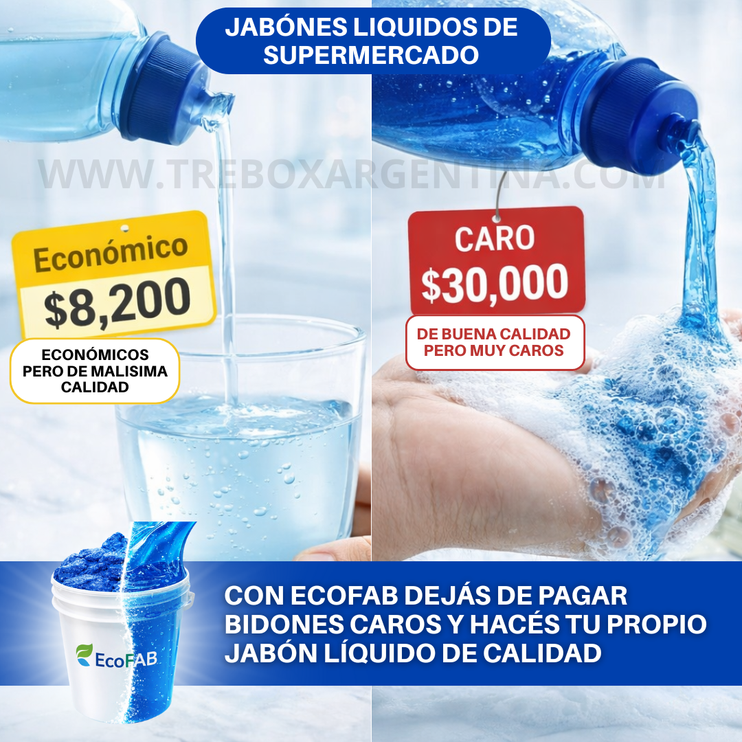 40% OFF 🎁 | EcoFAB Pasta de Jabon liquido para ropa ULTRA PERFUMADO: Hasta 20 litros por menos precio!