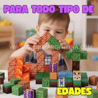 EDICIÓN LIMITADA🔥 |  Bloques Imantados MineCraft: Dejá que tus hijos construyan su propio universo