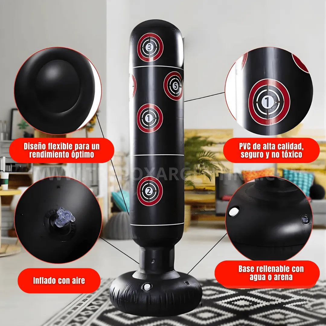 PROMO 45% OFF🚨| KnockOut™ Bolsa de Boxeo Inflable: Entrená el cuerpo y liberá todo el estrés sin salir de casa