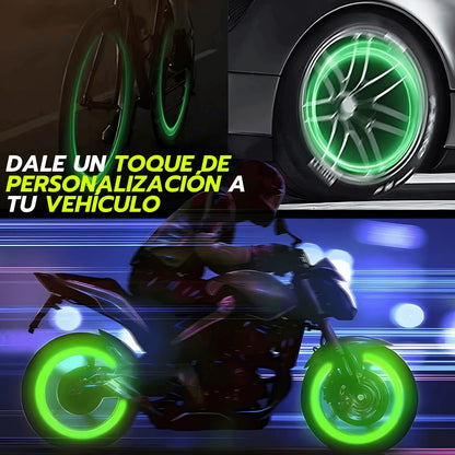 NEO X | Tapa de Válvula Fluorescente - Seguridad y Estilo en un Solo Producto