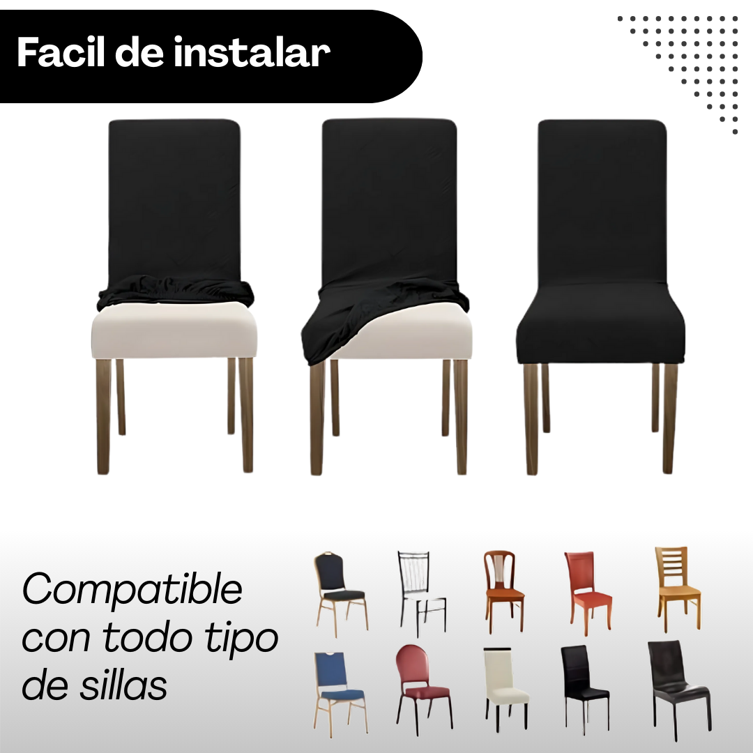 PACK X4🎁 - CoverLine Fundas Premium para Sillas – Tus sillas como nuevas, sin despedirte de ellas.