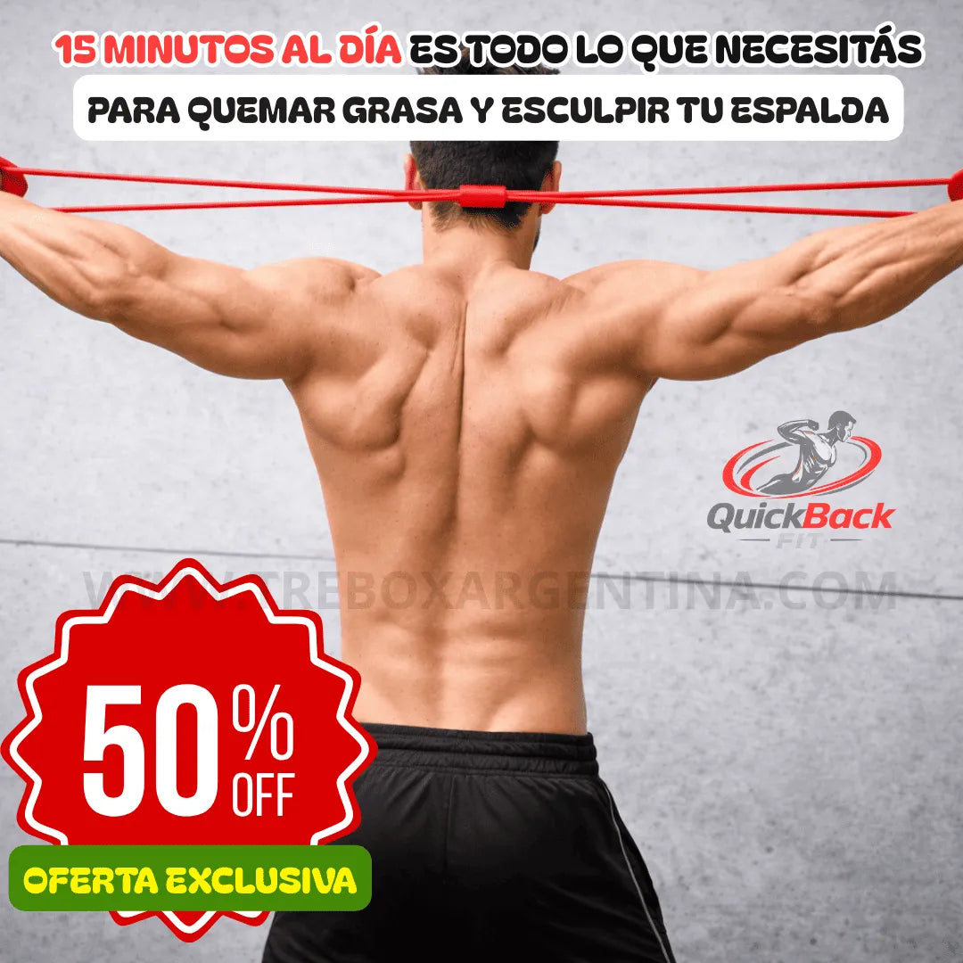 PROMO 50%🔥 | Banda Elástica QuickBack Fit : Espalda y cuerpo más firme y definido en solo 15 minutos al día