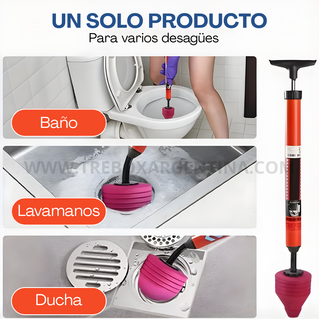 40% OFF | DrenaFlex Bomba destapa cañerías:Tu aliado para mantener tu baño libres de obstrucciones