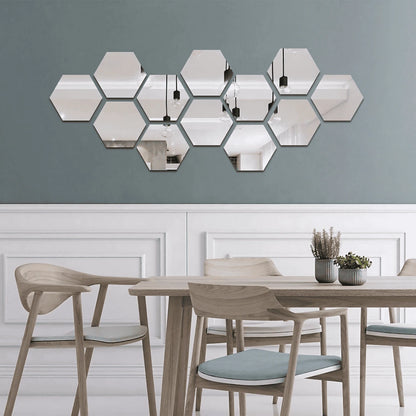 HEXAHOM™ Espejos Adhesivos  Decorativos SetX10 - PROMO 2X1 ¡Llevate 2 Set Paga 1!
