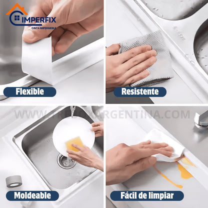 PROTECCIÓN TOTAL 4X1🎁 | Cinta Impermeable ImperFix: Sellado inmediato contra humedad, moho y filtraciones