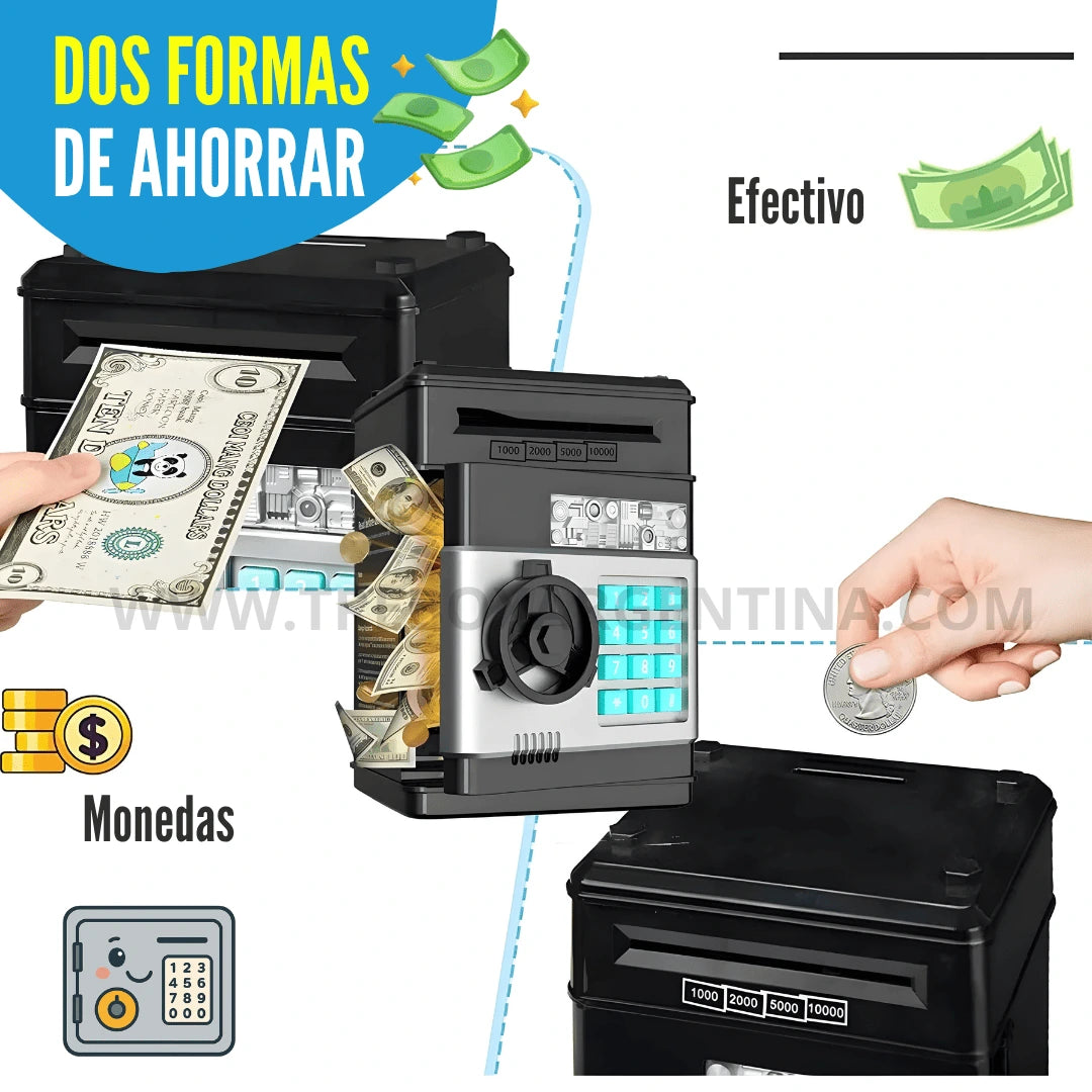 50% OFF🎁 KidsBank | Caja Fuerte Electrónica para niños: La forma más divertida de aprender a ahorrar.