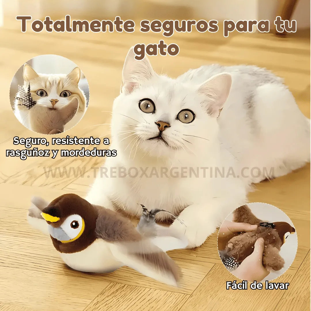 25% OFF 🎁 Pájaro volador FlappyBird: Diversión infinita y ejercicio asegurado para tu michi 🐾