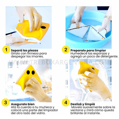 40% OFF🎁 | Combo BrillaDuo: Ventanas relucientes sin escaleras y sin accidentes