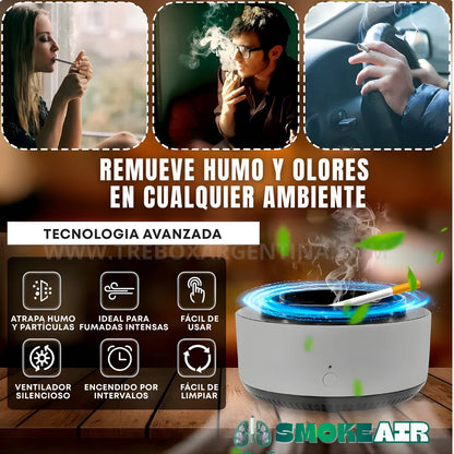 25% NAVIDAD SALE🎁 | SmokeAir™ Cenicero Purificador: Protegé los pulmones de los tuyos del humo del cigarrillo y vapeo
