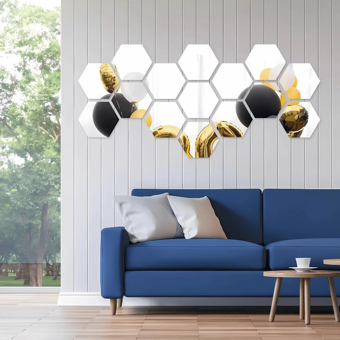 HEXAHOM™ Espejos Adhesivos  Decorativos SetX10 - PROMO 2X1 ¡Llevate 2 Set Paga 1!