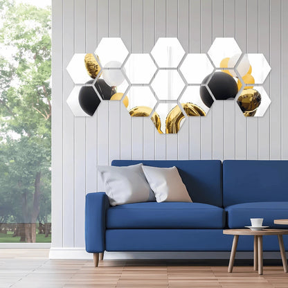 HEXAHOM™ Espejos Adhesivos  Decorativos SetX10 - PROMO 2X1 ¡Llevate 2 Set Paga 1!
