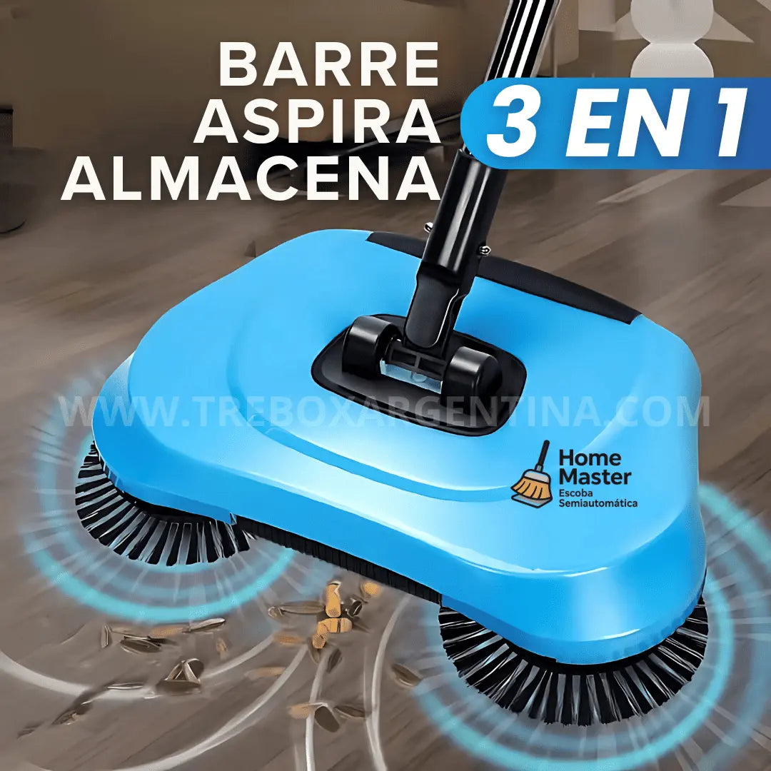 40% OFF 🎁 HomeMaster: Escoba Semiautomática 3 EN 1 | En dos patadas barrés y tu casa queda impecable.