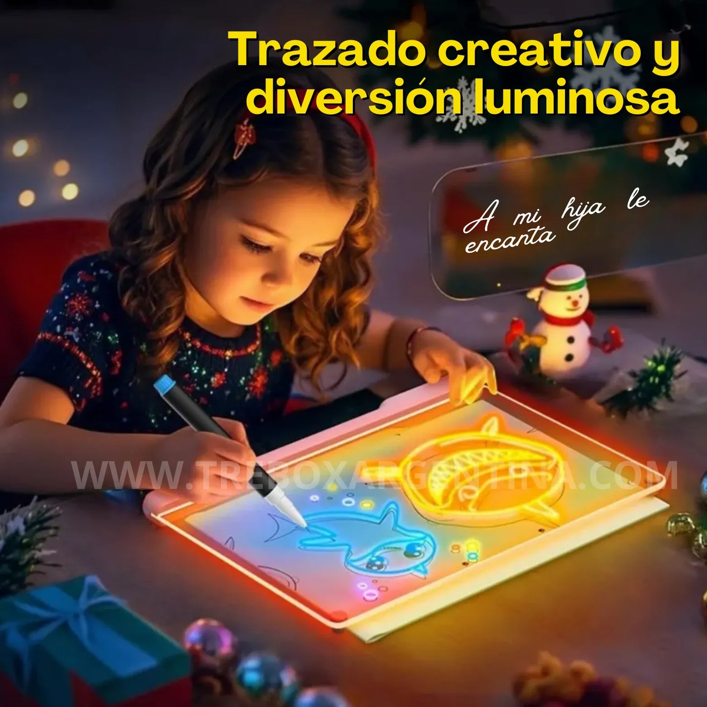 OFERTA NAVIDEÑA🎁 | LumiBoard Pizarra Mágica LED: Dibujá, aprendé y jugá sin límites ✨