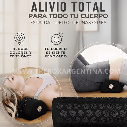 40% OFF🚨 | Set x3 Alfombra y Almohadilla masajeadora de acupresión: Tu ritual diario para liberar tensión y estrés sin salir de casa