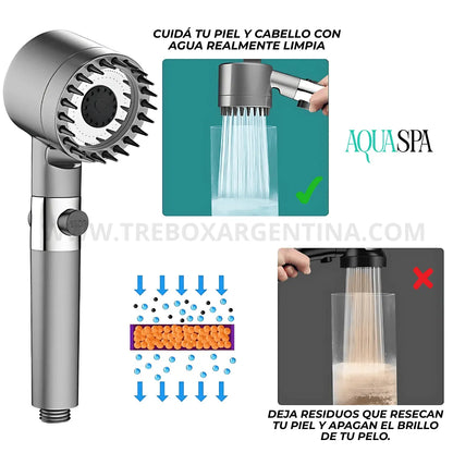 Promo Lanzamiento 2X1 🔥 | AquaSpa: Cabezal de ducha 🚿 - Un spa en tu ducha todos los días (3 Modos de presión + Masajeador)