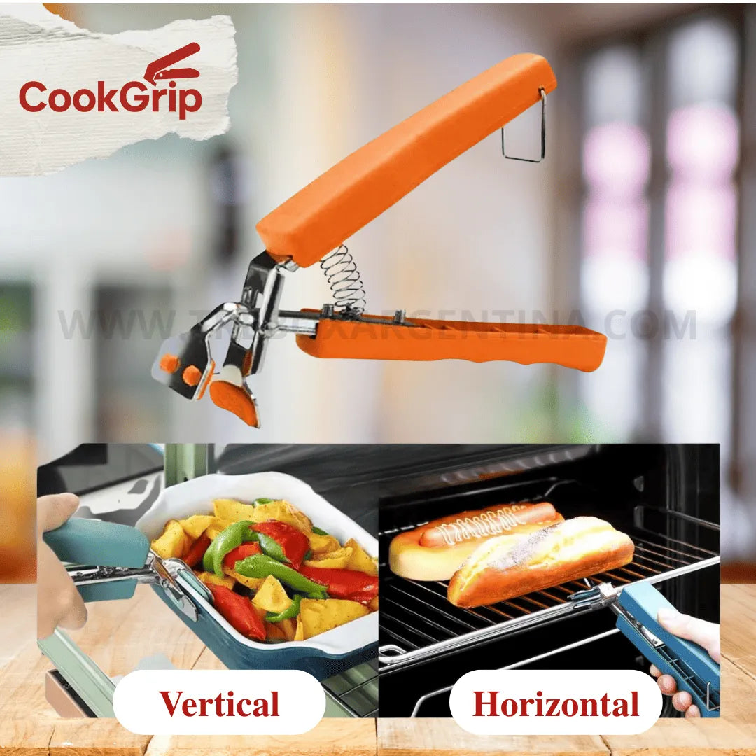 PROMO 3X1 🎁 Pinza antideslizante de silicona CookGrip🧑🏻‍🍳: Agarrá cualquier cosa caliente sin problemas!