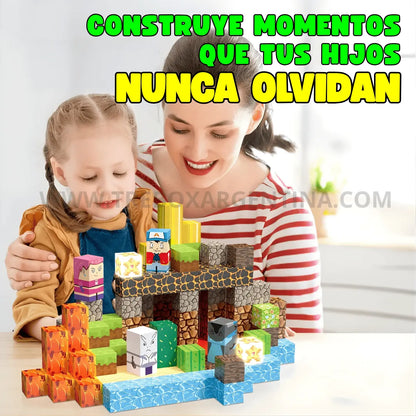 EDICIÓN LIMITADA🔥 |  Bloques Imantados MineCraft: Dejá que tus hijos construyan su propio universo