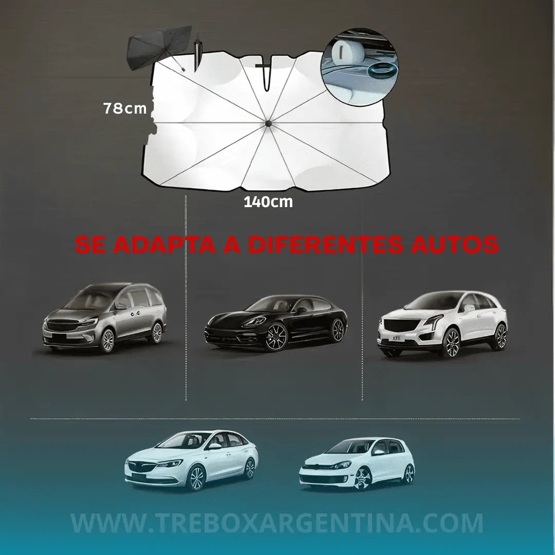 PROMO  2x1 🔥| SolGuard Parasol Plegable: Protege tu coche del calor intenso y los rayos UV☀️