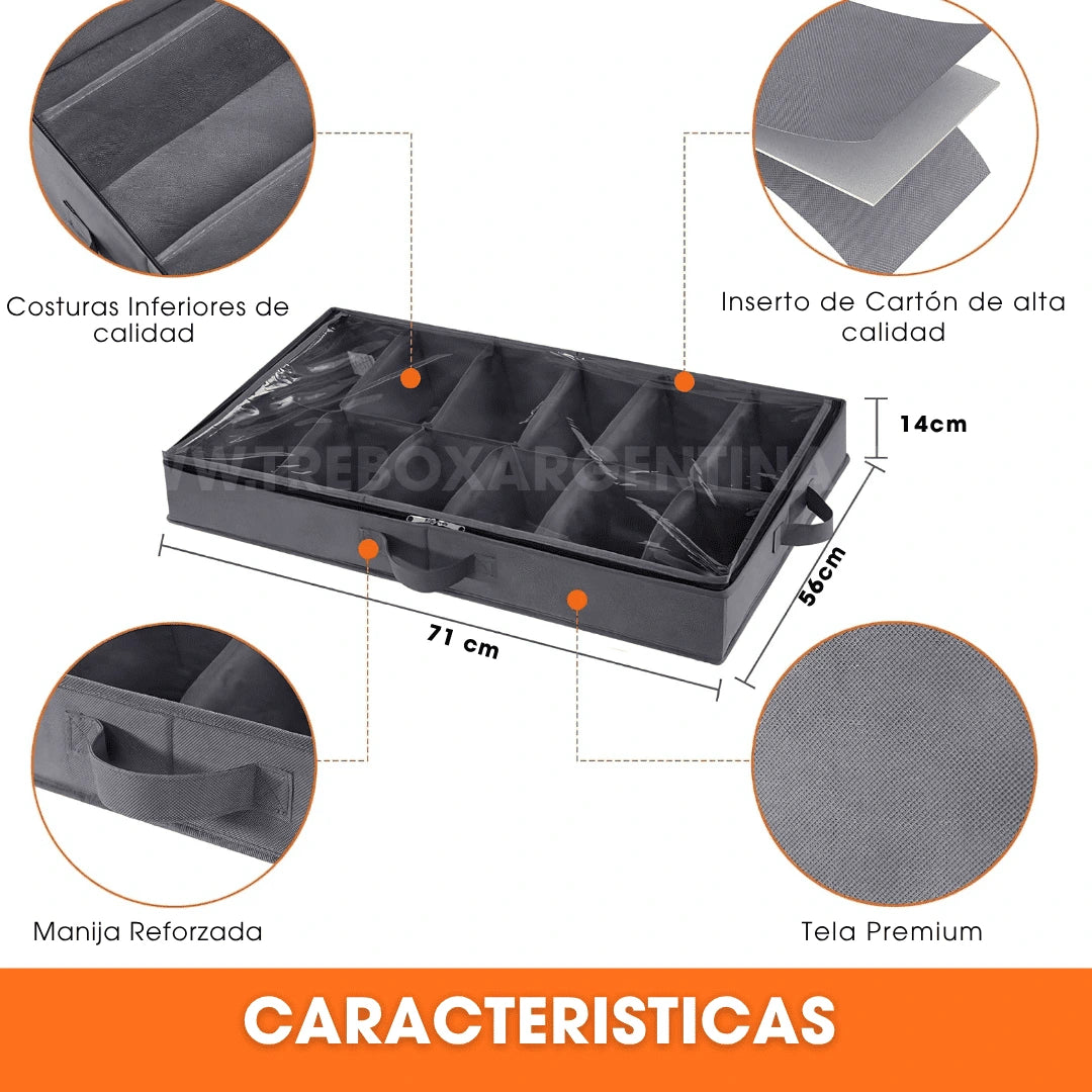 2X1 🎁 | ShoeBox Guardazapatos Bajo Cama: Tu calzado ordenado, protegido y listo para usar