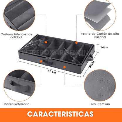 2X1 🎁 | ShoeBox Guardazapatos Bajo Cama: Tu calzado ordenado, protegido y listo para usar