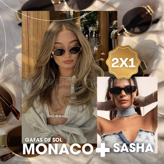 Combo 2X1 | Gafas Monaco + Gafas Sasha + 2 Estuches de Regalo: Tendencia  Old Money para este Verano