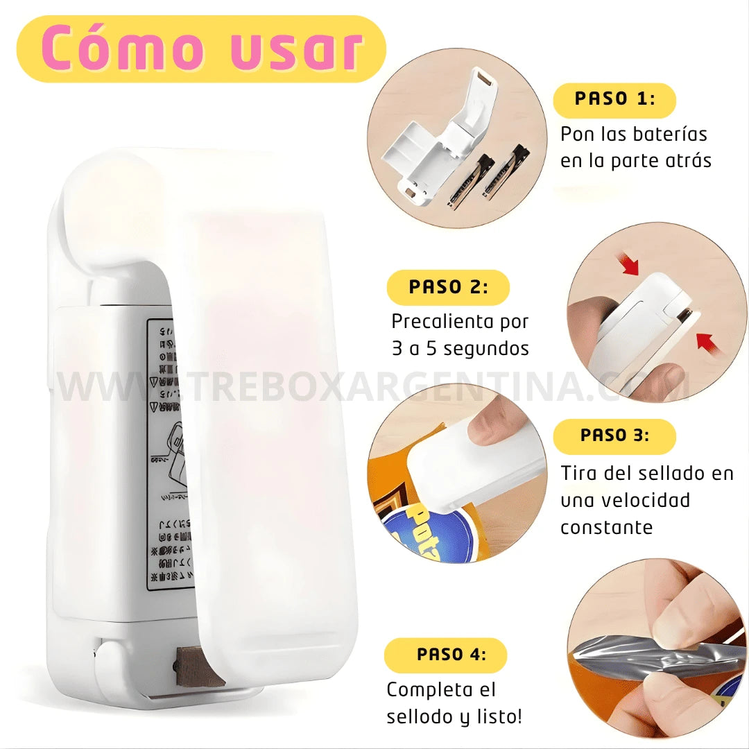 EDICIÓN LIMITADA 2X1 🎁 | SellaMax Portátil : Mantené tus snacks siempre frescos y tu cocina impecable.