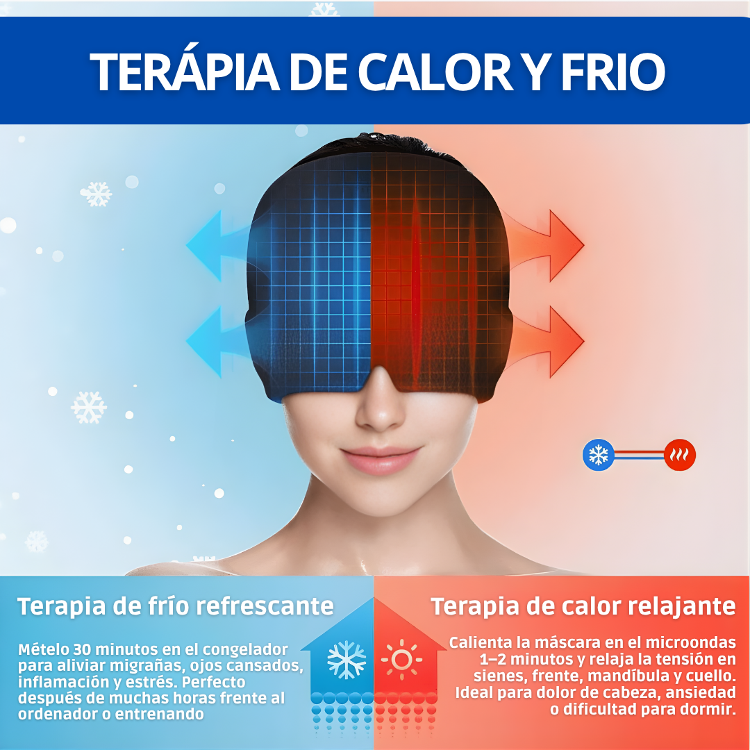 OFERTA 2X1 🎁 | Calmify Gorro de termoterapia medicinal: Alivio Instantáneo para migrañas, estrés e insonmio sin medicación