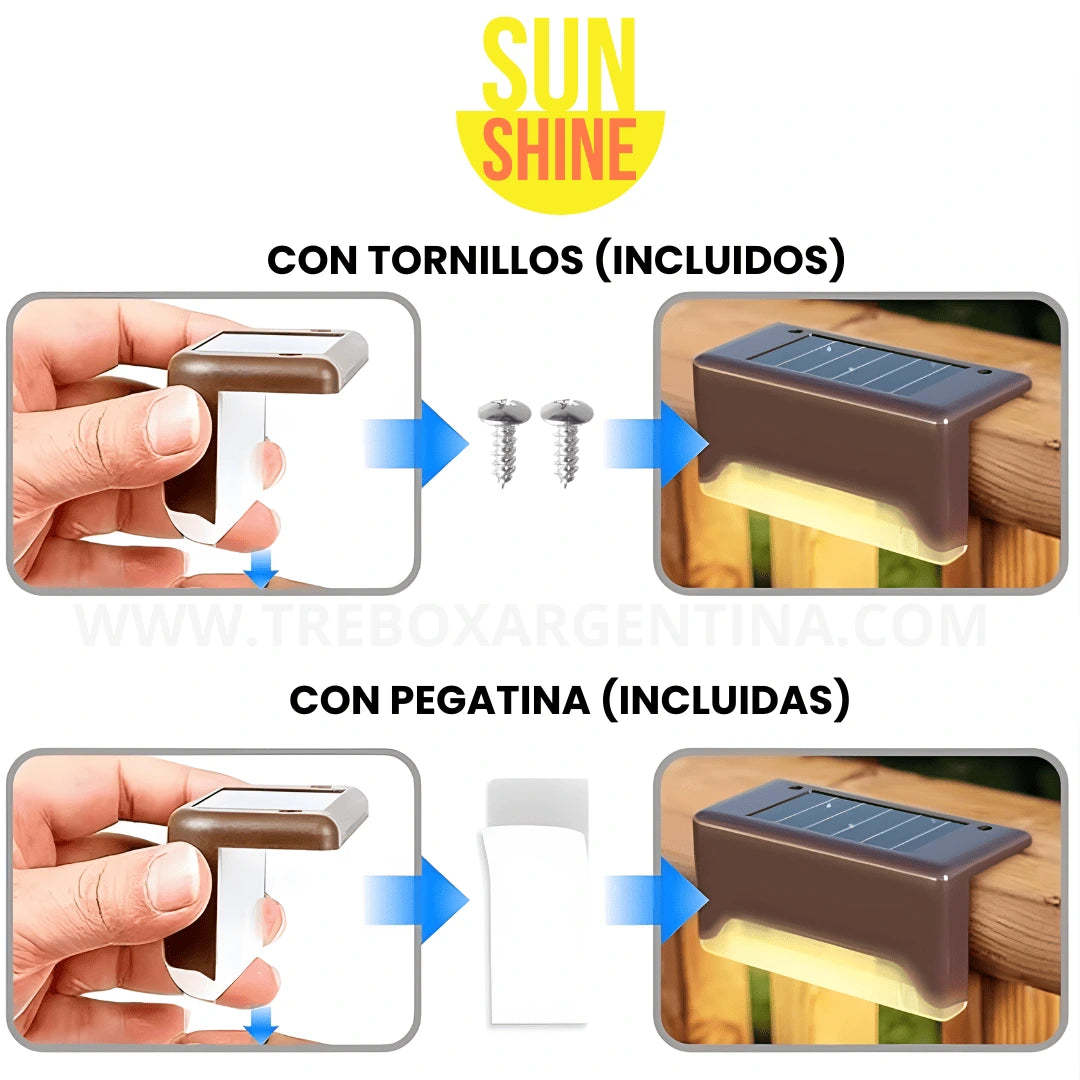 PACK X8🎁 | SunShine Luces LED Solares: Iluminá y decorá tus exteriores con estilo, sin cables y sin pagar en energía